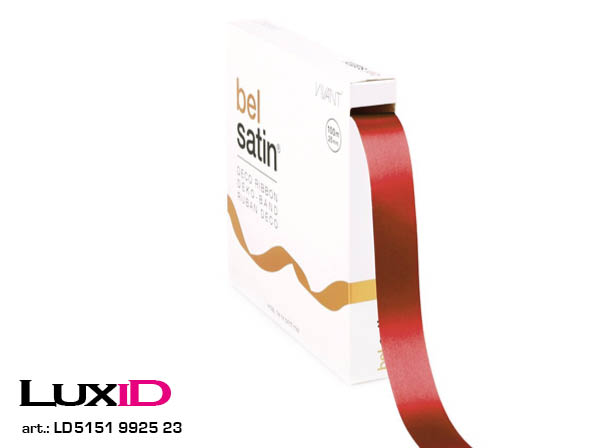 Bel satin 23 steenrood 25mm x 100m